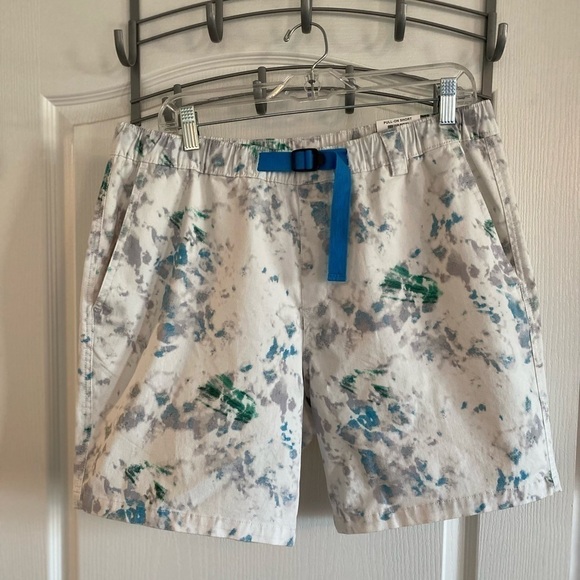 Sun + Stone Men’s L Pull-On Shorts Cotton Ball White blue beach vacation NWT - Picture 1 of 13